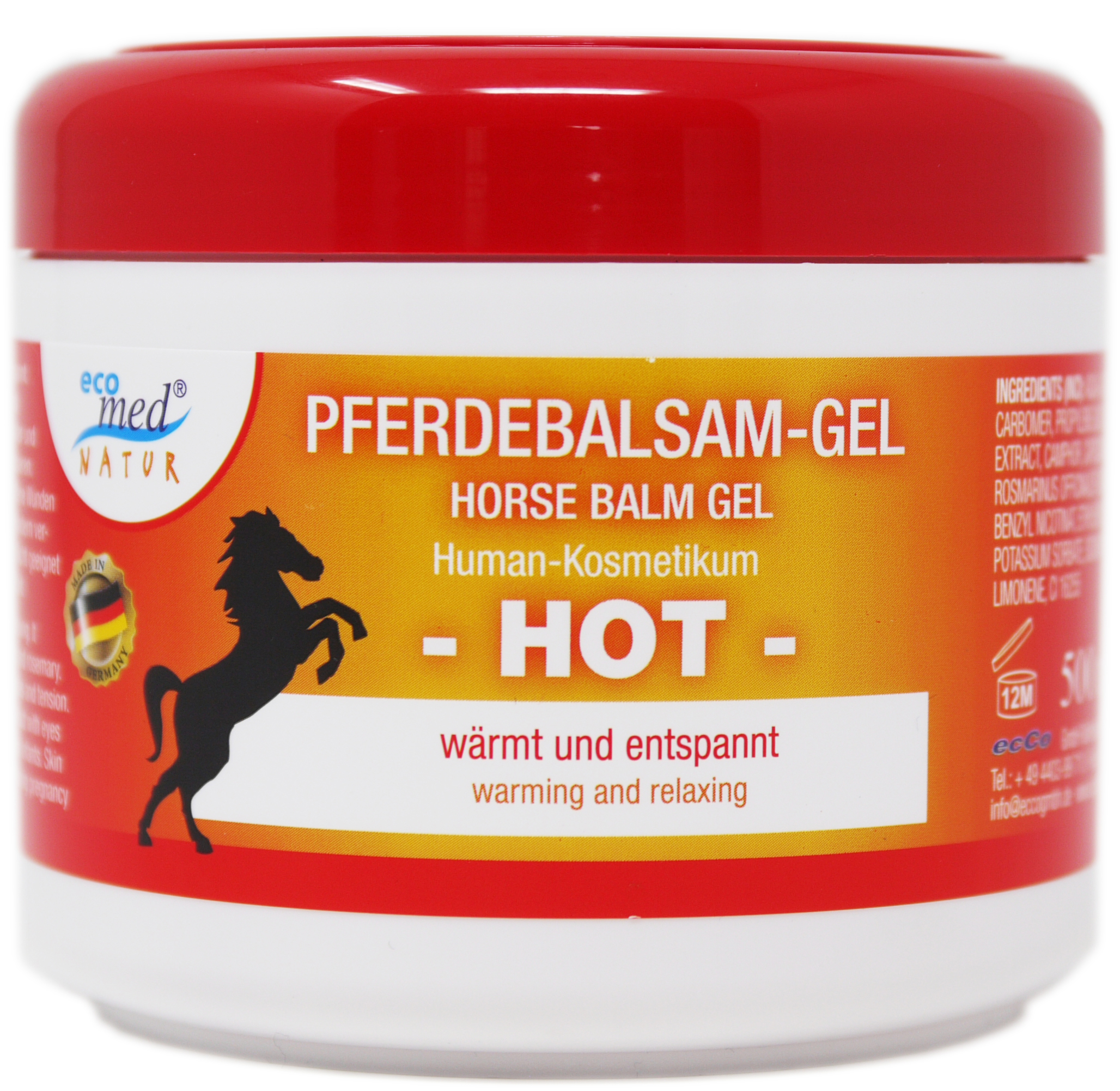 01852 - horse balm gel 500 ml - hot