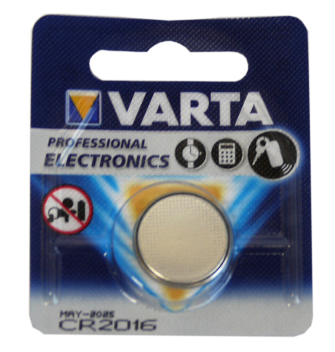 53684 - Varta Electronics CR2016, 1er Knopfzellen