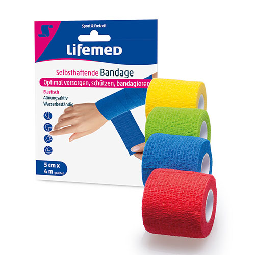 99248 - Selbsthaftende Bandage, 4m x 5cm, farbig sortiert