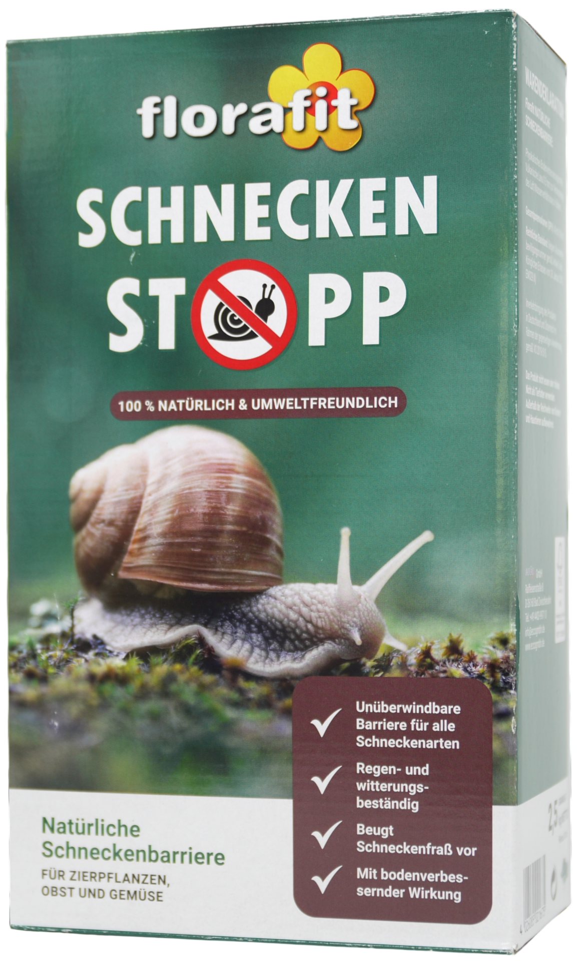 Schnecken Stopp Granulat florafit 2,5kg für Zierpflanzen, Obst & Gemüse