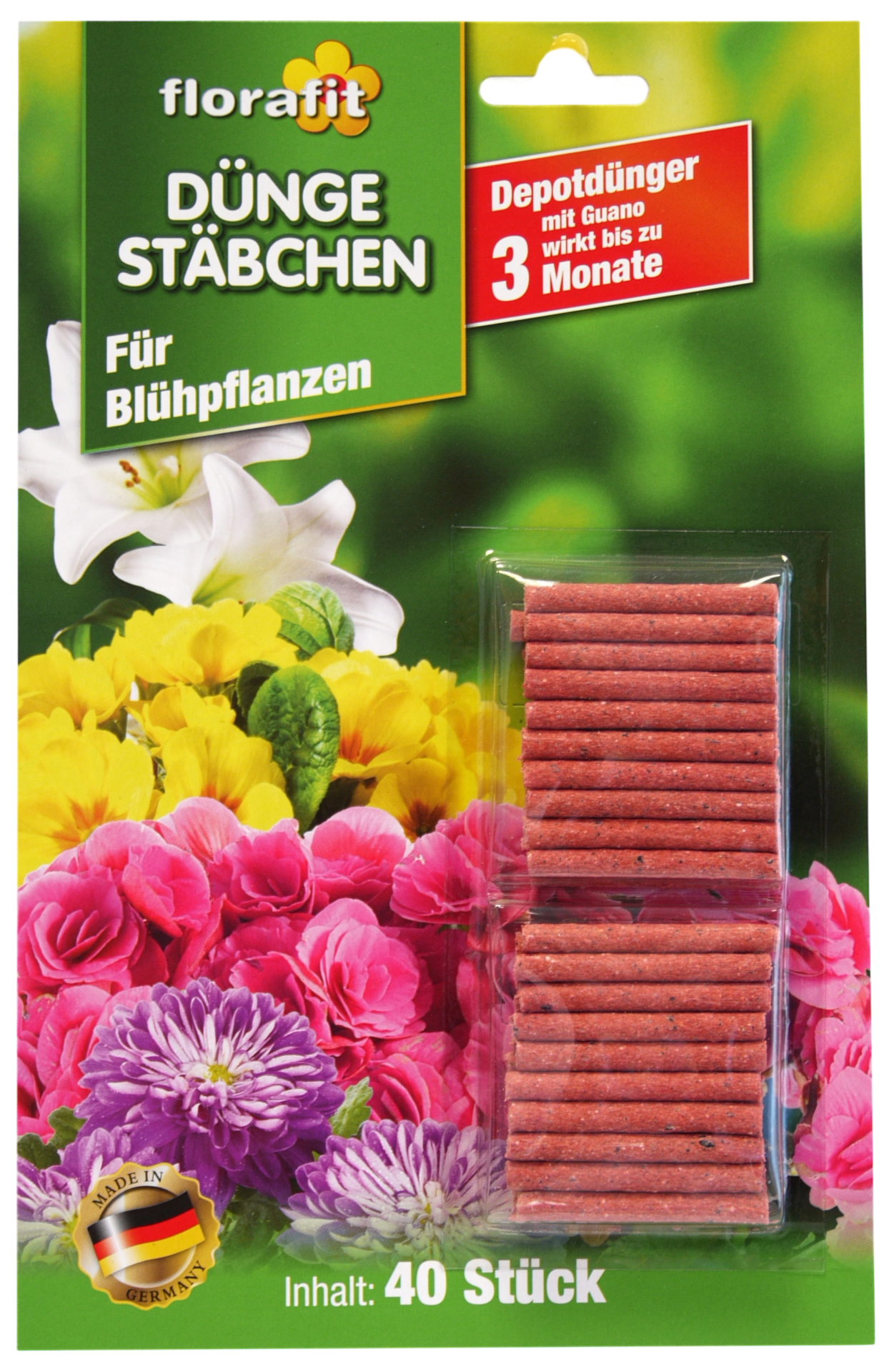 Düngestäbchen f. Blühpflanzen florafit 40er