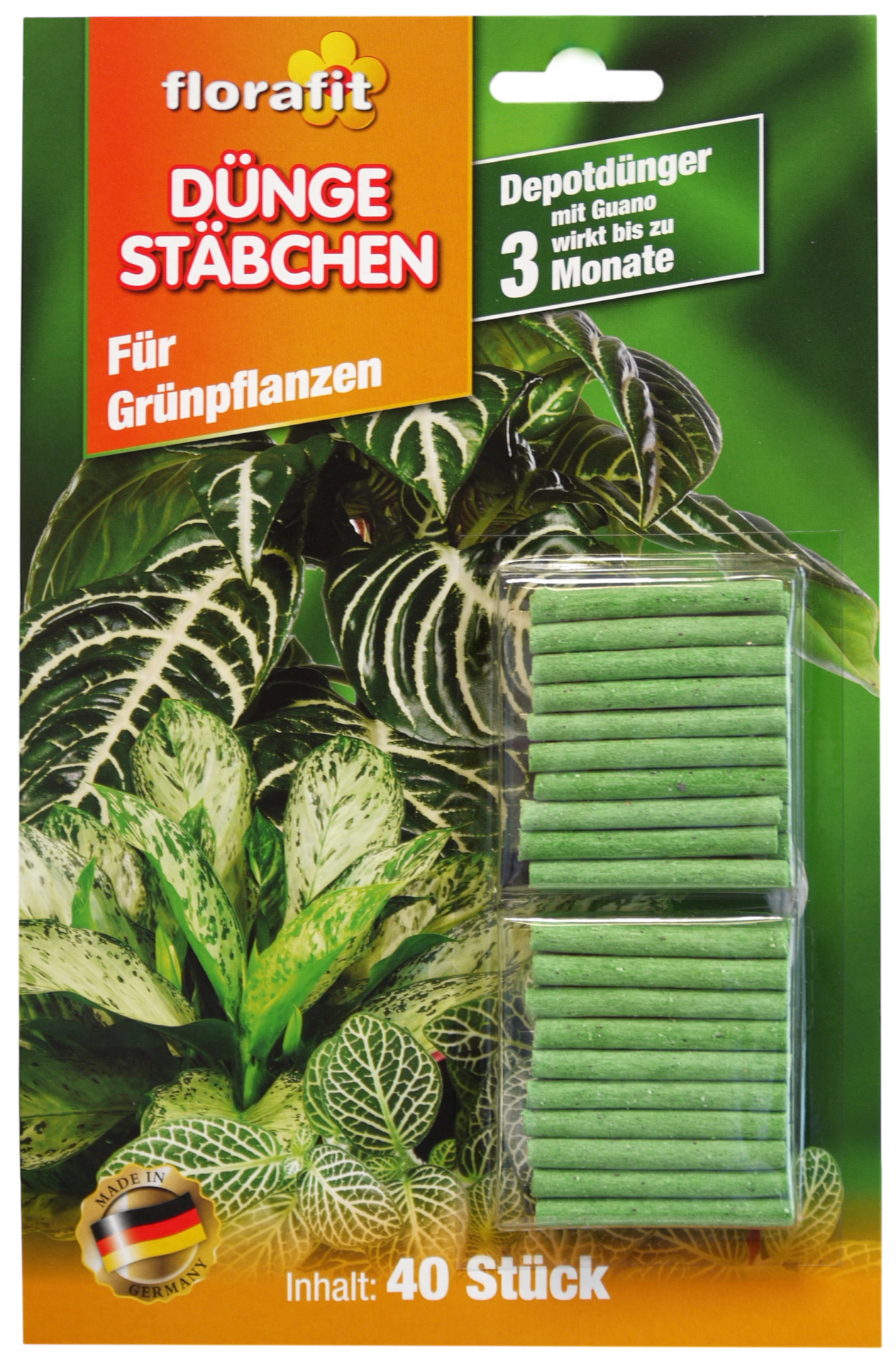 Düngestäbchen f. Grünpflanzen florafit 40er