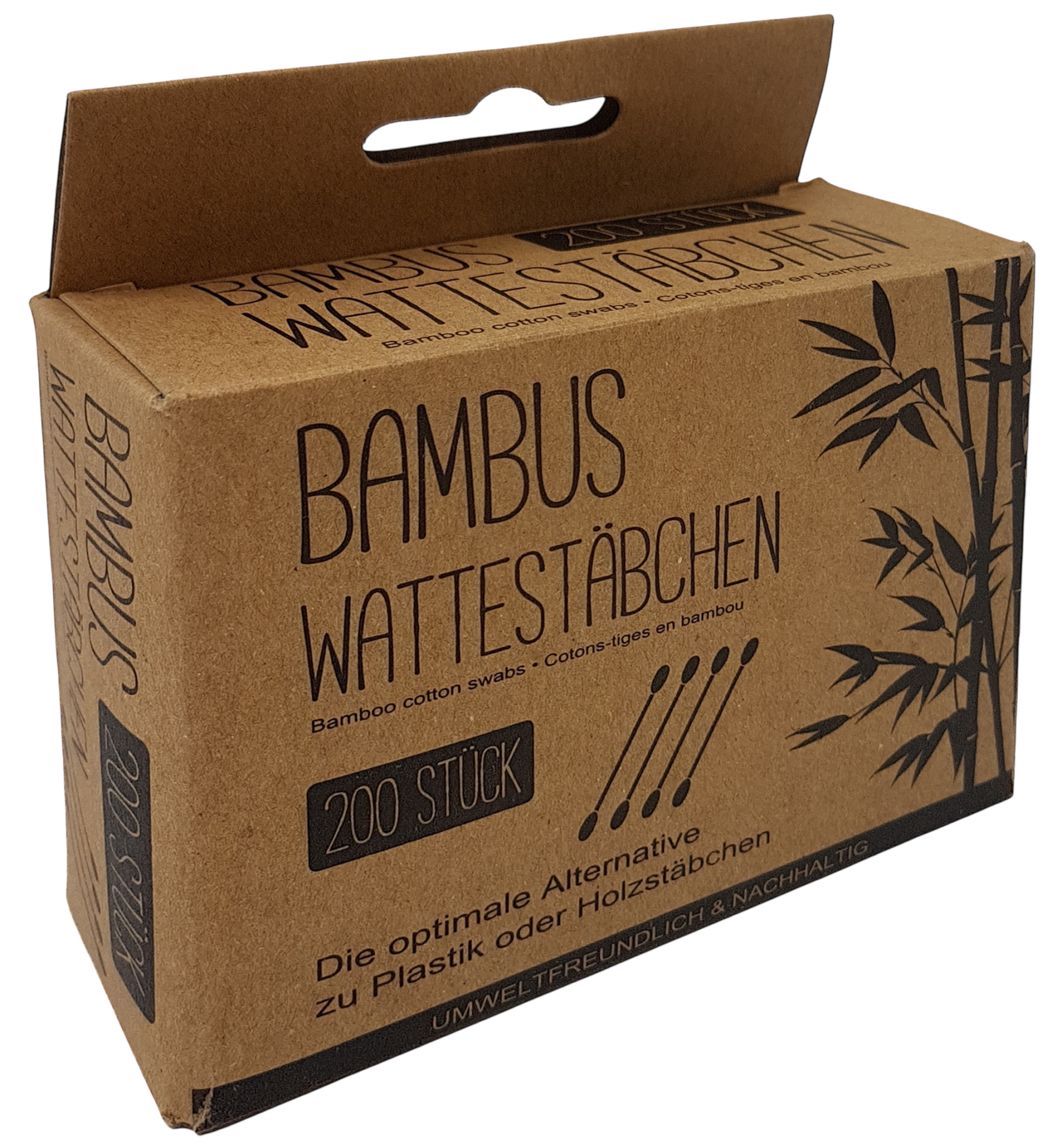 Wattestäbchen Bambus 200er Pack