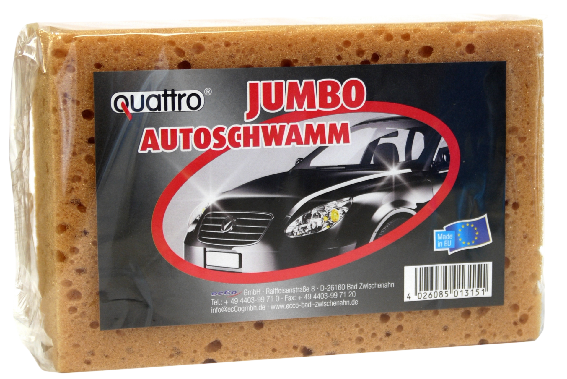 Jumbo Autoschwamm quattro 18x12x5,5cm