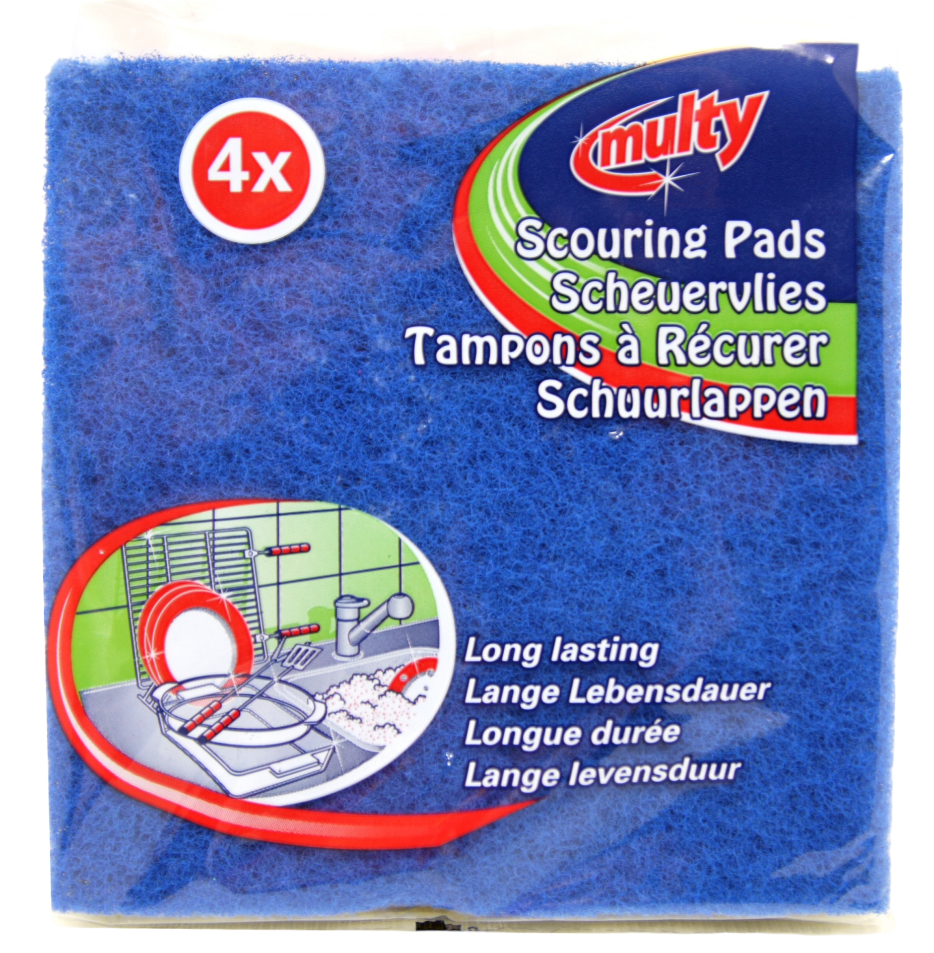 Scheuerpads 4er 15x15x0,5cm