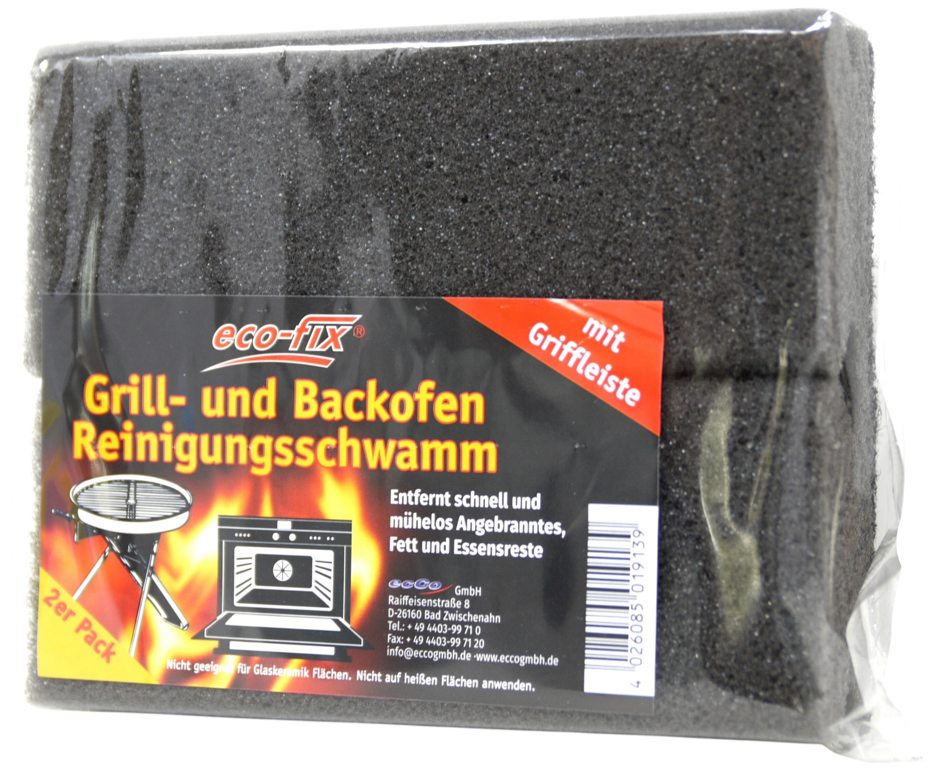 Grill- und Backofen Reinigungsschwamm eco-fix 2er