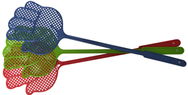 Fliegenklatschen farbig sortiert, ca. 41cm