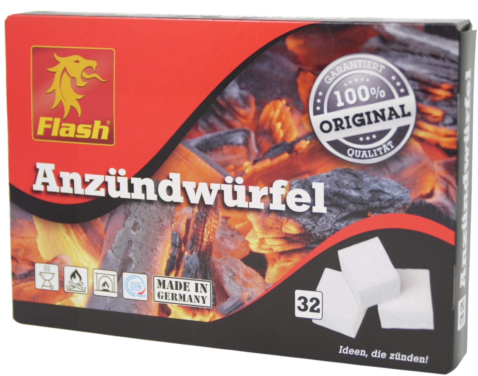 Anzünder Flash Paraffin 32er Pack