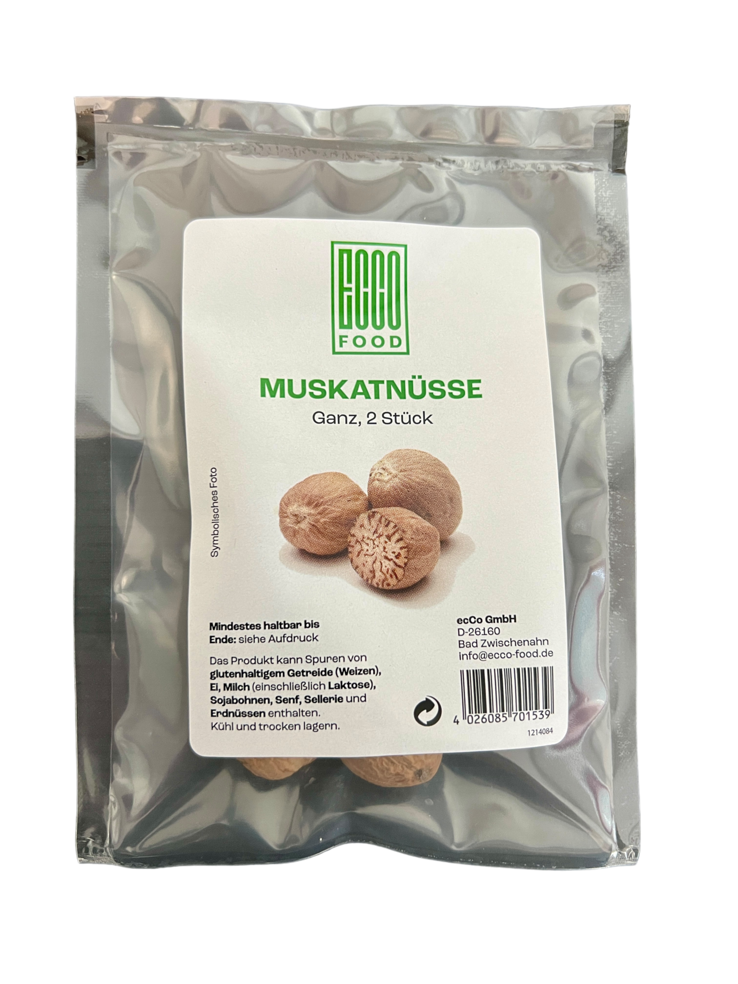 Muskatnuss ganz