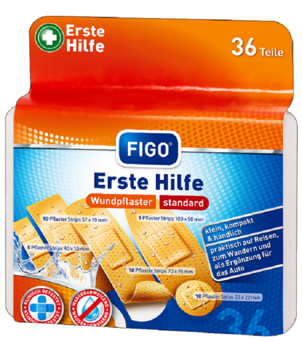 Erste Hilfe Box Wundpflaster 36 teilig