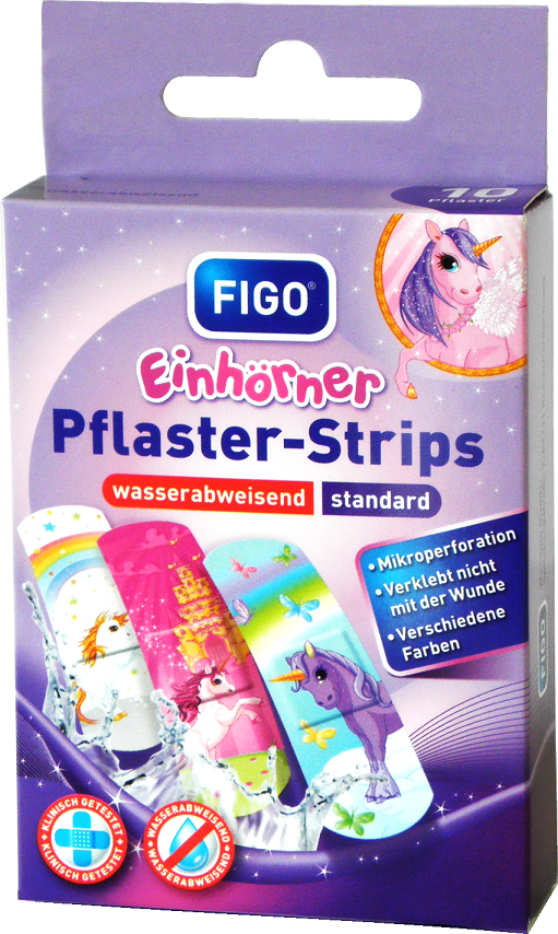 Pflaster-Strips Kids 10er - Einhörner