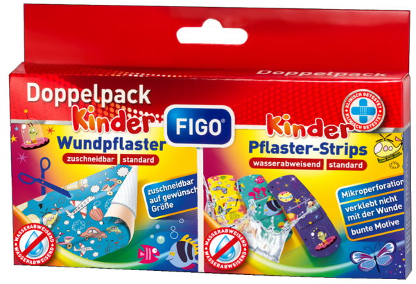 Doppelpack Kids Pflaster-Strips + Wundpflaster