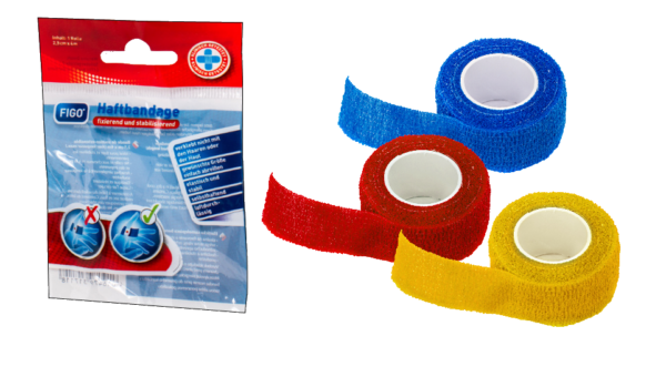 Selbsthaftende Bandage 3-fach farbig sortiert