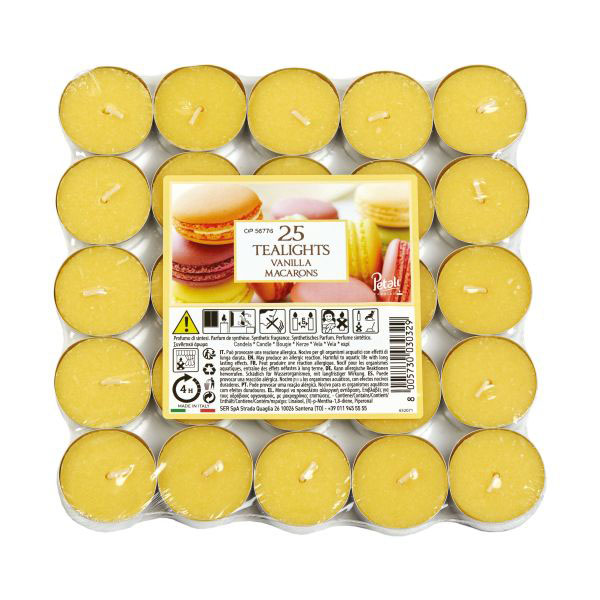 00152 - Duft-Teelichte 25er Pack- Vanilla Macarons