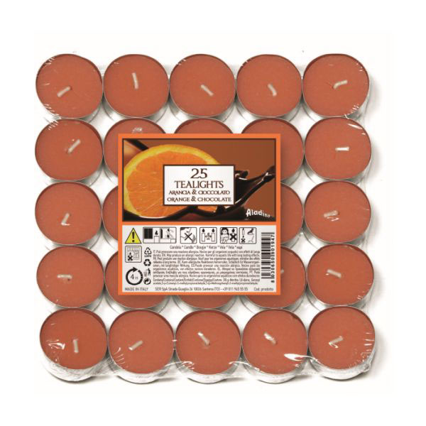 00154 - Duft-Teelichte 25er Pack- Orange& Schokolade