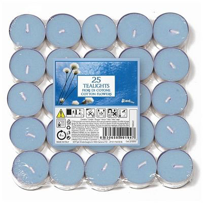 00156 - Duft-Teelichte 25er Pack- Baumwollblüte