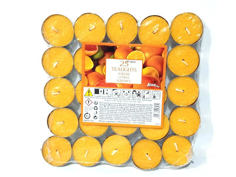 00163 - Duft-Teelichte 25er Pack- Zitrusfrüchte
