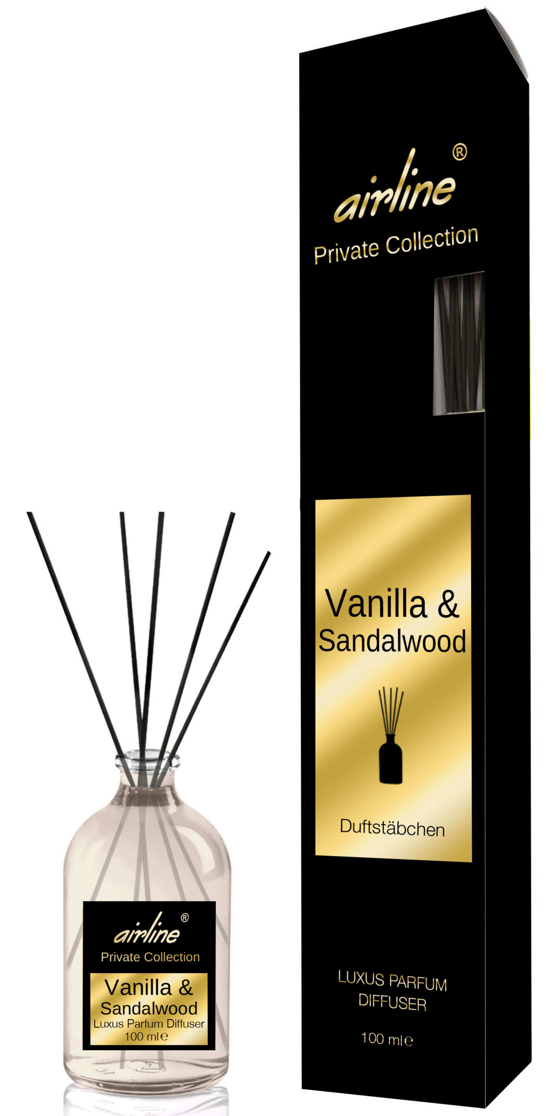 00498 - Private Collection Luxus Parfum Diffuser 100ml-Vanilla & Sandalwood