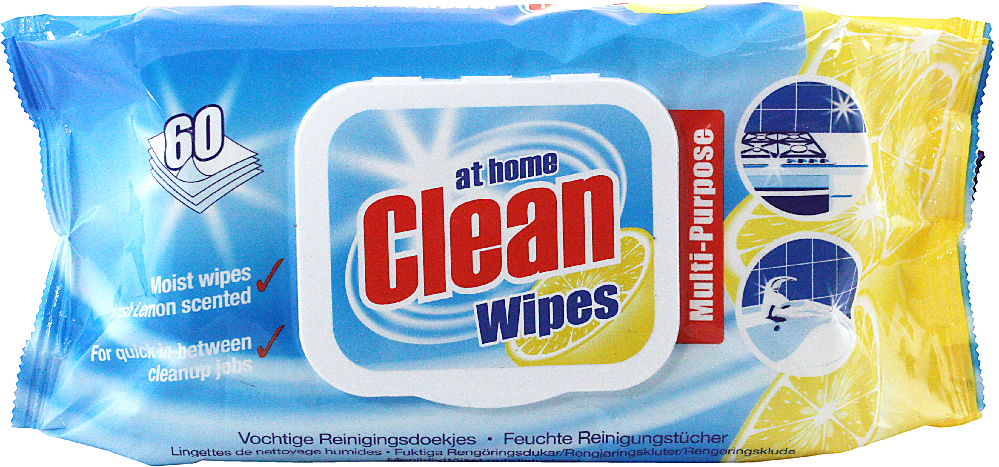 00605 - Multi cleaning wipes 60 pcs - Lemon
