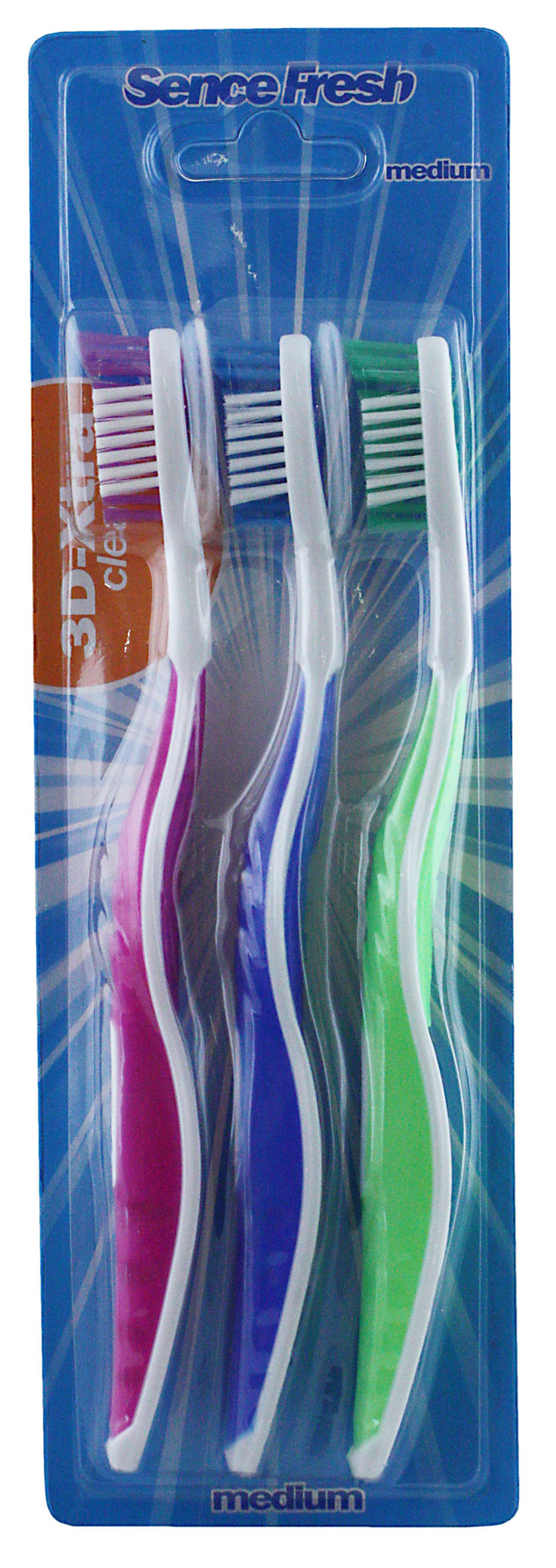 01717 - Toothbrush 3er, 3D-Xtra Clean - medium