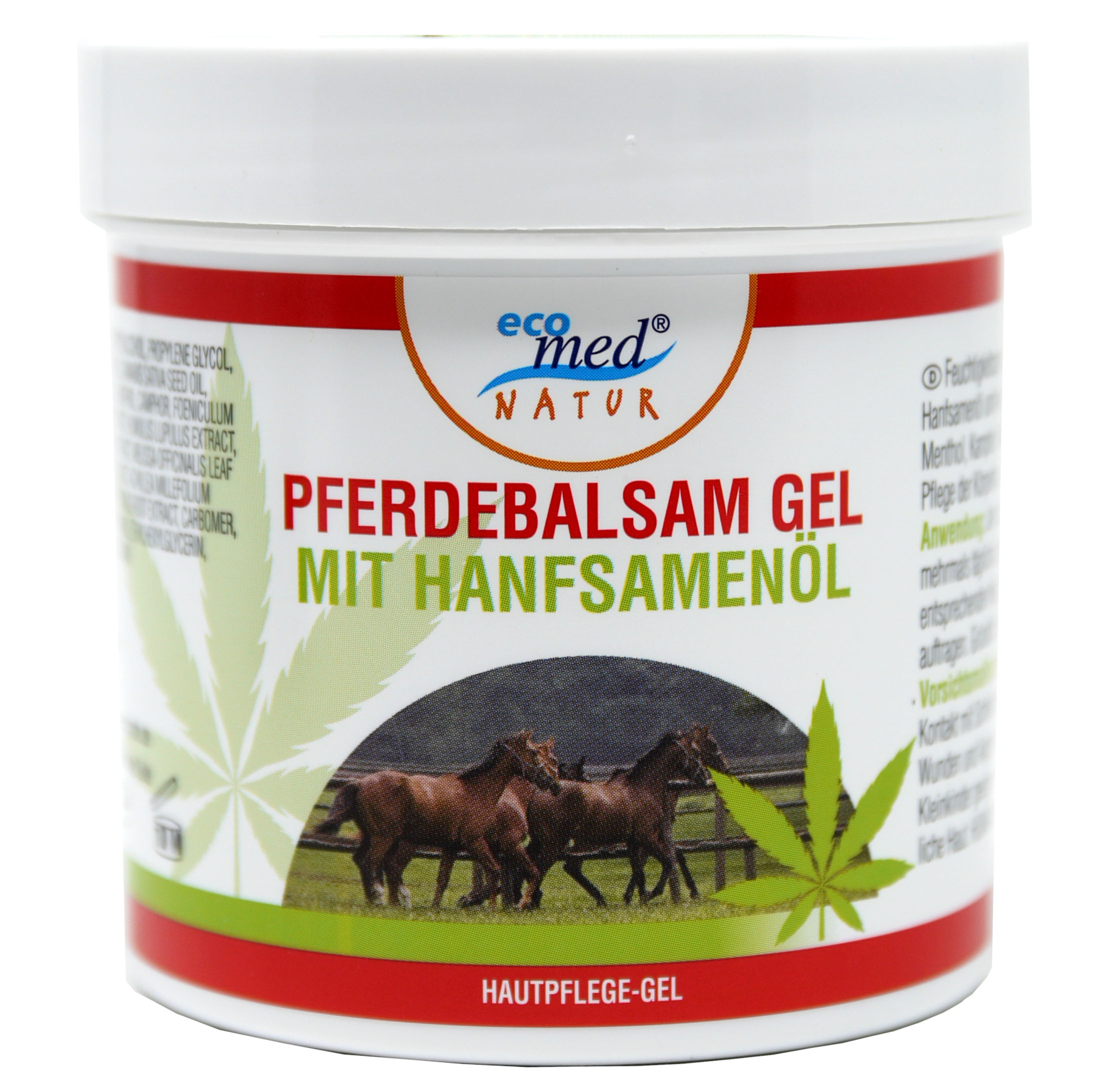 01826 - eco med Natur Pferdebalsam Gel mit Cannabis Öl  250 ml