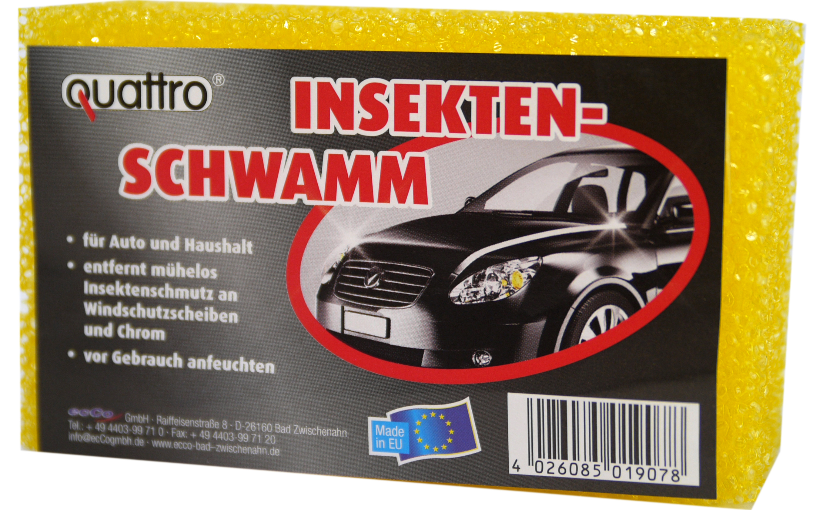 01907 - quattro Auto Insektenschwamm