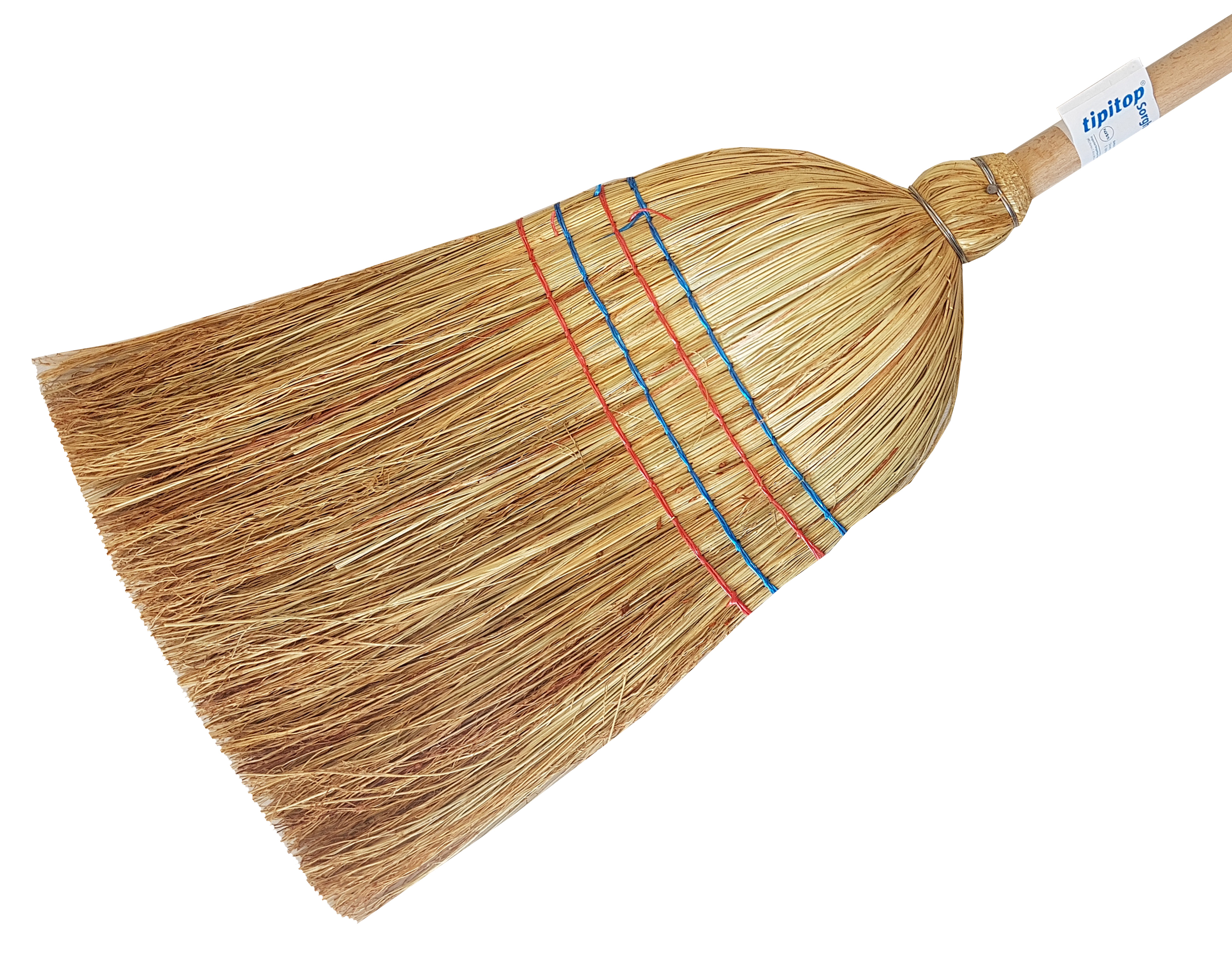 colored straw brooms