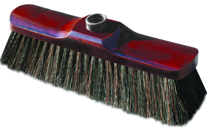 02286 - Broom with natural bristles, wood 28 cm