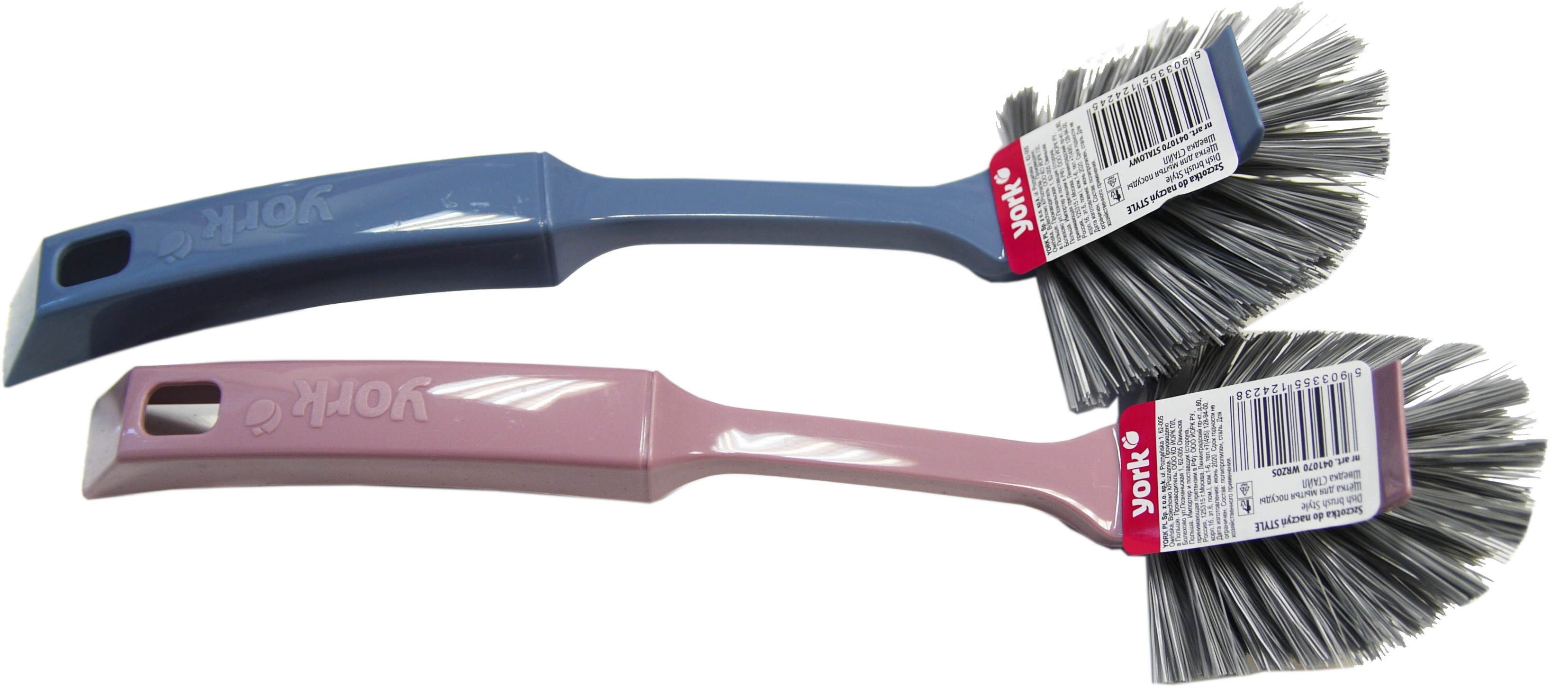 02309 - dish brush, 27 cm, oval with scraper, assorted colors
