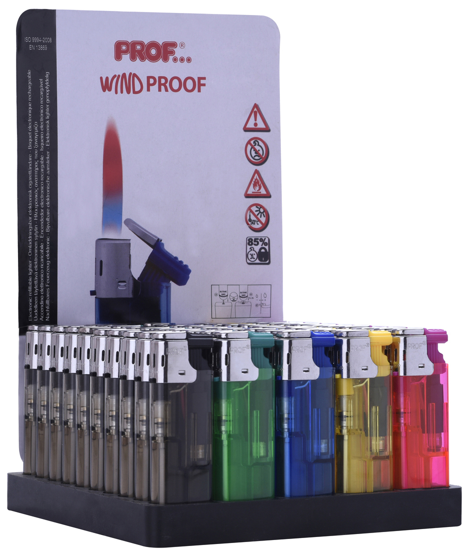 21116 - Windproof lighter with slidecap, assorted, 8x2,5x1,3 cm 