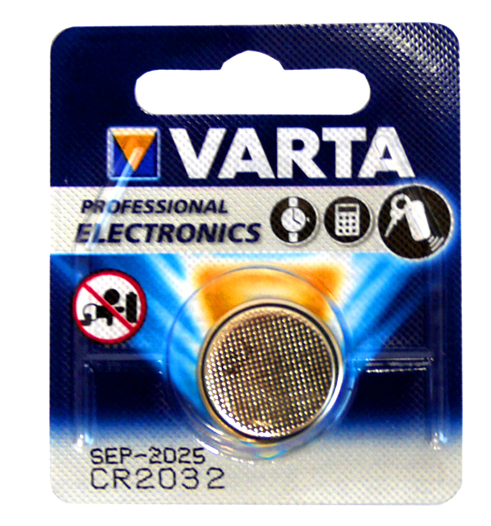 53686 - Varta electronics CR2032, primary lithium Button, set of 1